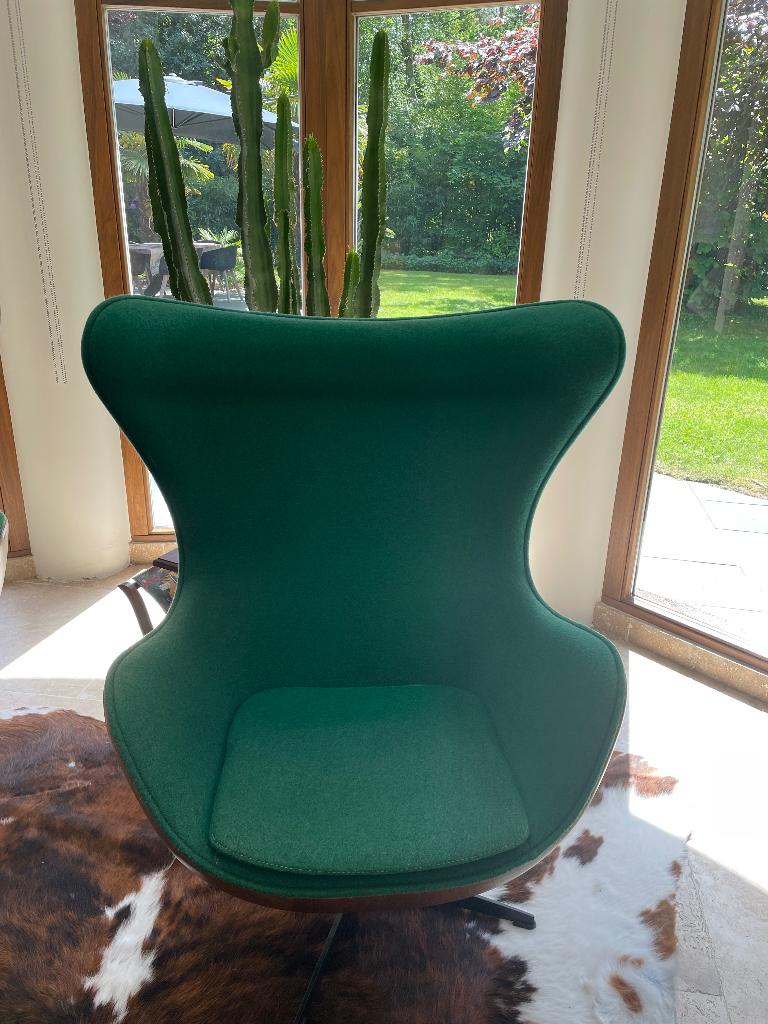 2x Vintage egg chair, Ophalen, Gebruikt, Hout, Vintage