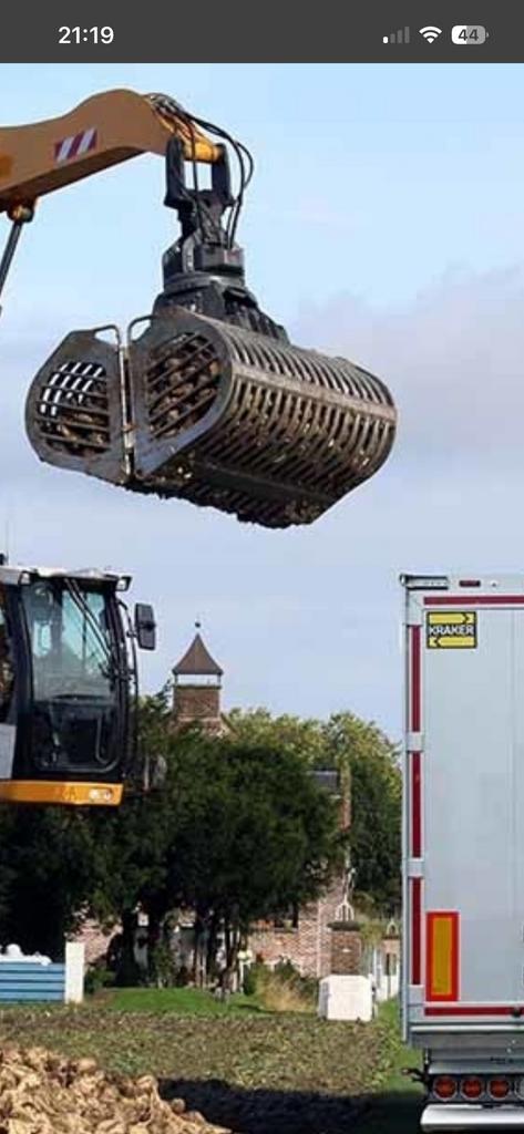 Bietenbak mestgrijper, Enlèvement
