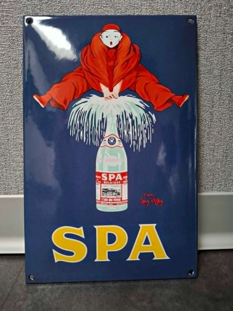 Panneau publicitaire en émail pour homme Spa Water, Collections, Enlèvement ou Envoi, Neuf, Panneau publicitaire