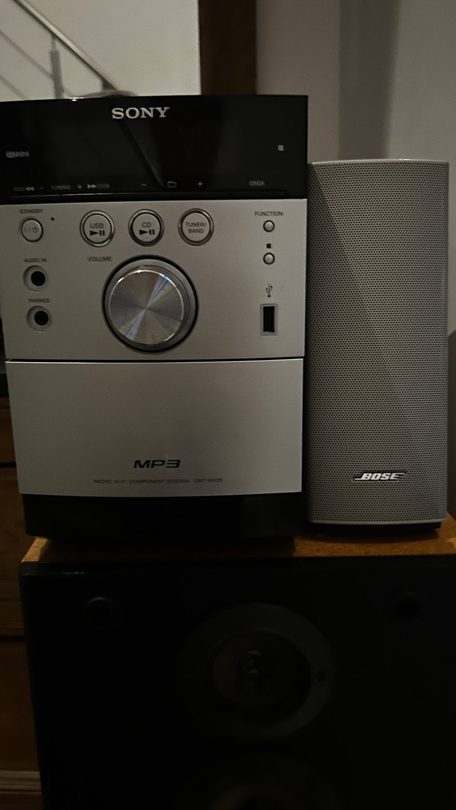 2 pioneer boxen , 1bose box en Sony cd/Usb/radio/cassette, Haut-parleurs, Enlèvement, Utilisé, Composants en vrac