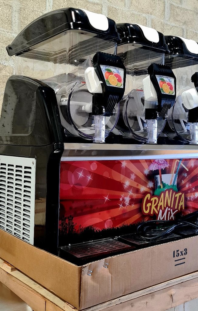 Machine à Granité/slush machine 3x15L Neuve Garantie, Enlèvement, Neuf, dans son emballage, Refroidissement et Congélation