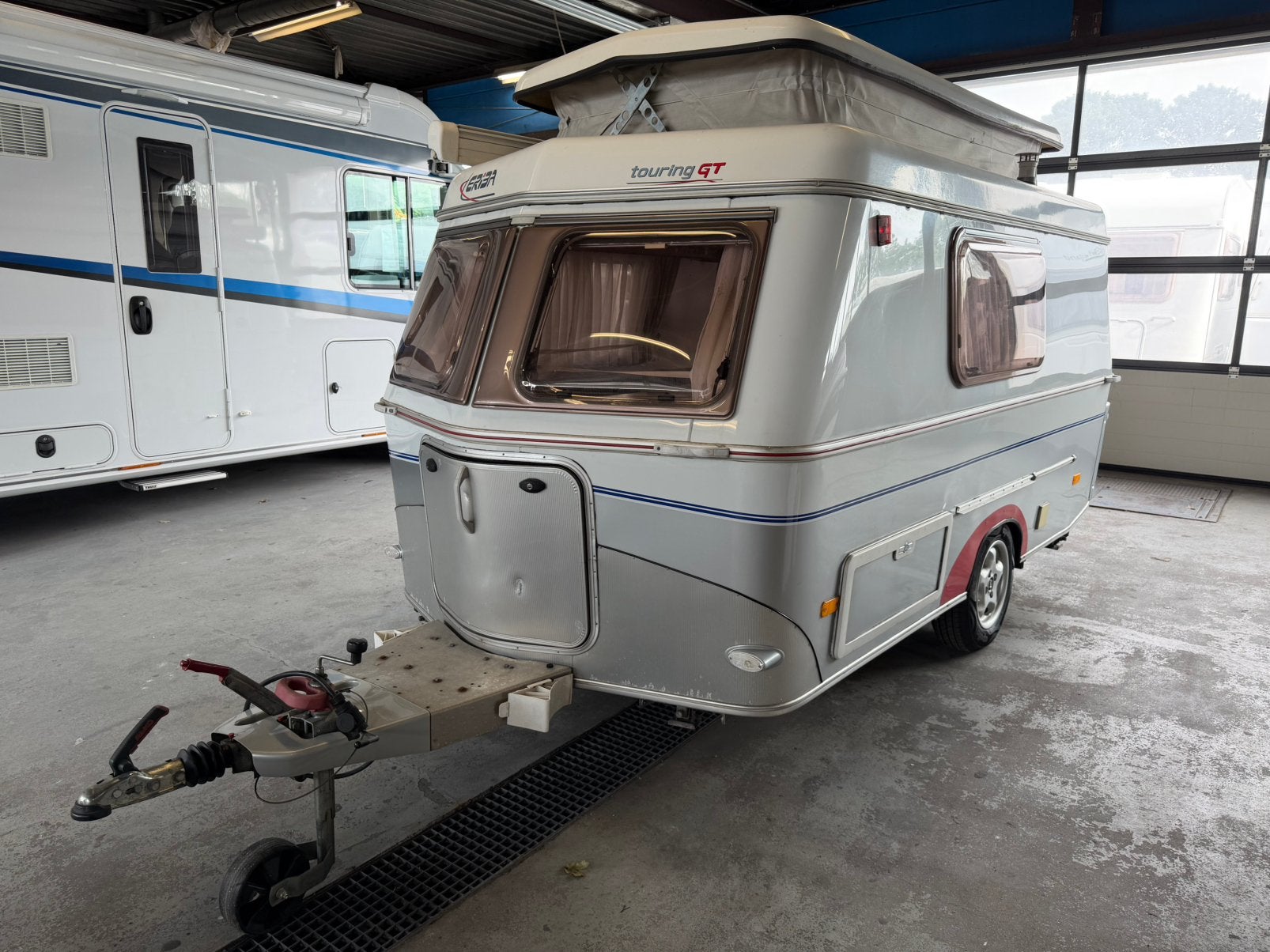 Eriba Touring Puck L 225 GT cassetteluifel voortent fietsend, Caravanes & Camping, Particulier, Fenêtres ouvrantes, 500 - 750 kg