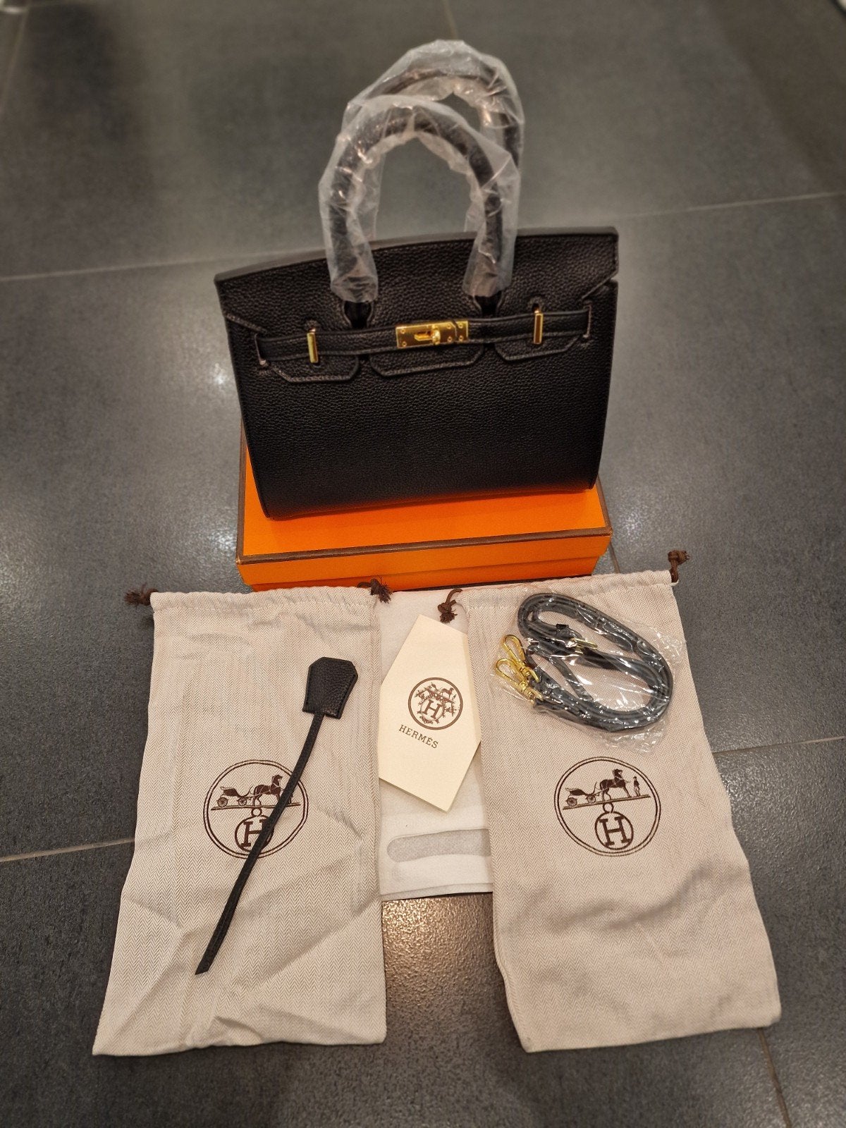 Prachtige Hermès Birkin 25 (Zwart) – Volledige Set, Handtassen en Accessoires, Ophalen of Verzenden, Nieuw, Zwart, Schoudertasje