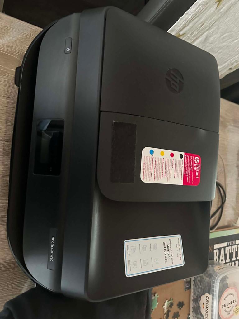 Hp officejet 5220 zwart, Computers en Software, Printers, Ophalen, Zo goed als nieuw, Faxen, Printer