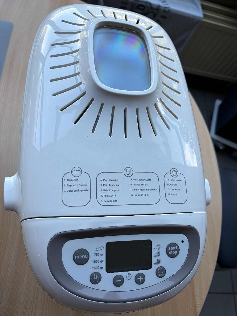 Broodbakmachine Moulinex, Elektronische apparatuur, Gebruikt, 1200 tot 1600 gram deeg, Kijkvenster, Ophalen