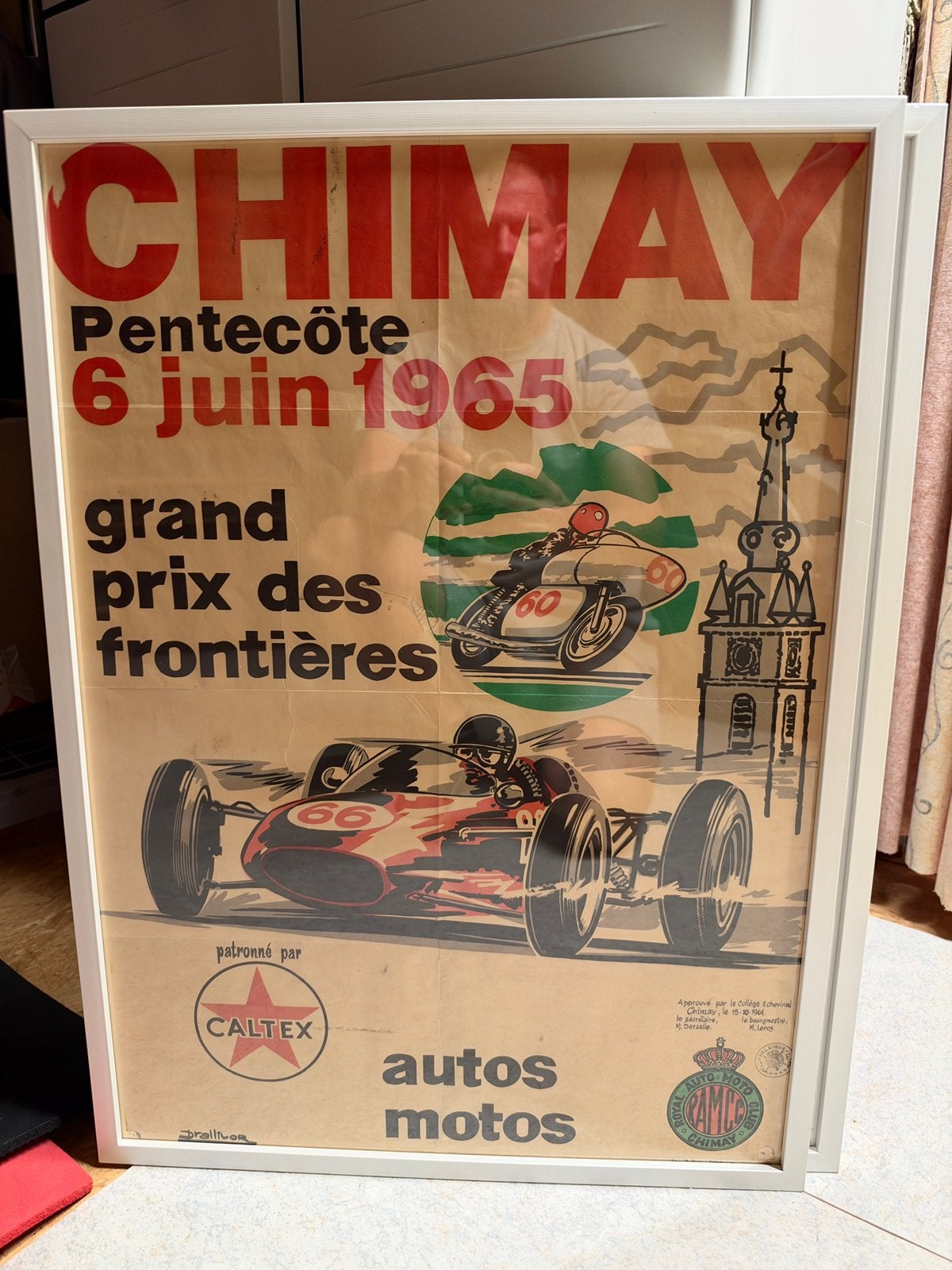 Circuit de chimay affiche 1965 originale, Collections, Enlèvement, Comme neuf