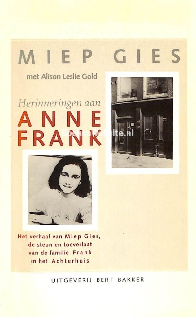 Herinneringen aan Anne Frank / Miep Giels, Boeken, Ophalen of Verzenden, Zo goed als nieuw