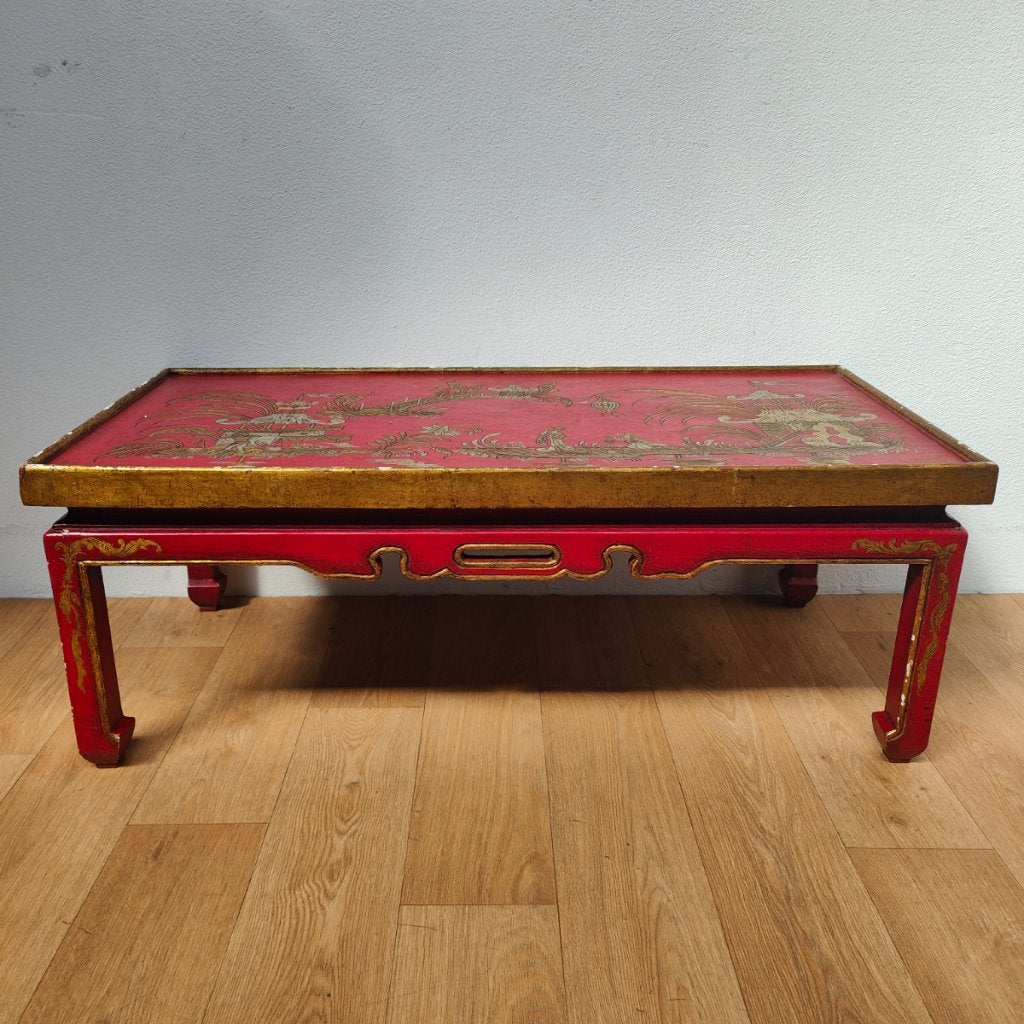 Antieke Chinoiserie Japandi salontafel, koffietafel hout, Ophalen of Verzenden