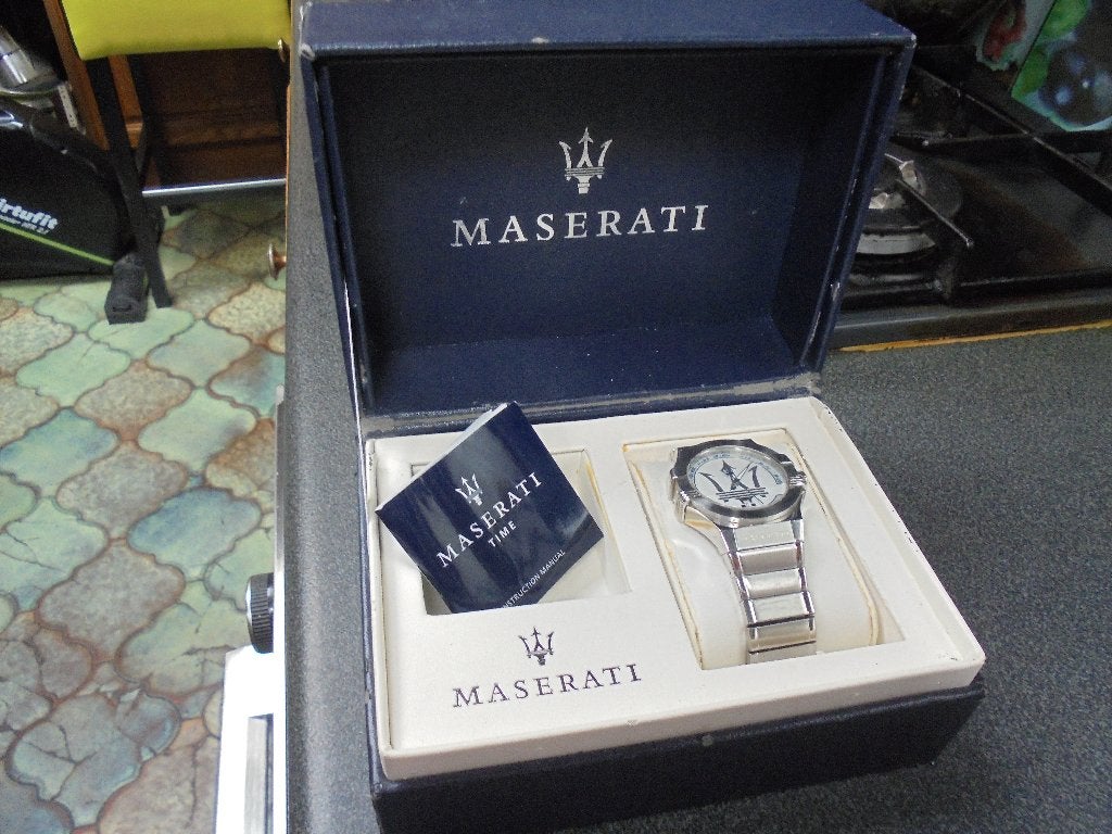 Polshorloge Maserati (zie foto's), Bijoux, Sacs & Beauté, Montre-bracelet, Autres marques, Enlèvement, Utilisé