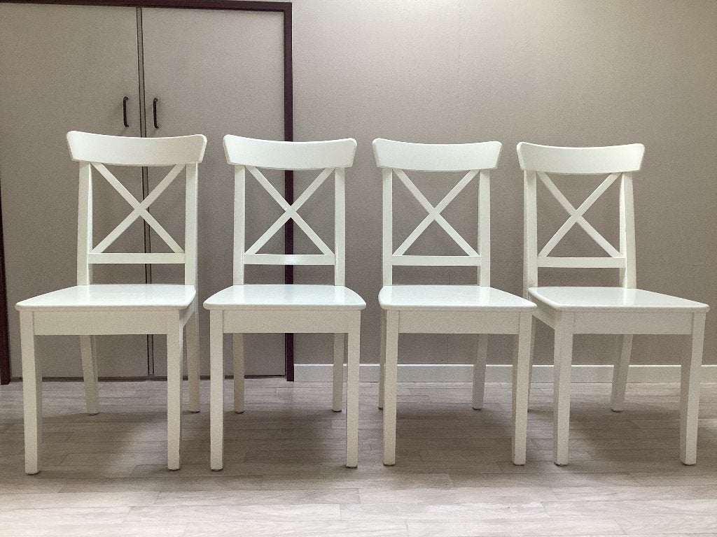 stoelen, Ophalen, Wit, Vier, Hout