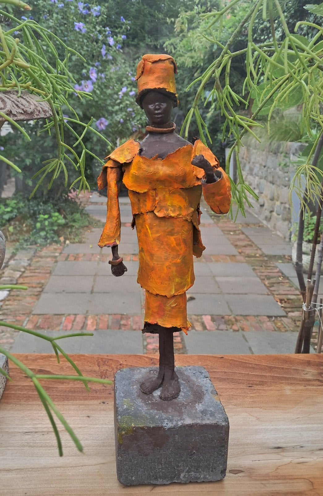 Schitterend, handgemaakt beeld, African Lady, Enlèvement ou Envoi, Fait main, Statue