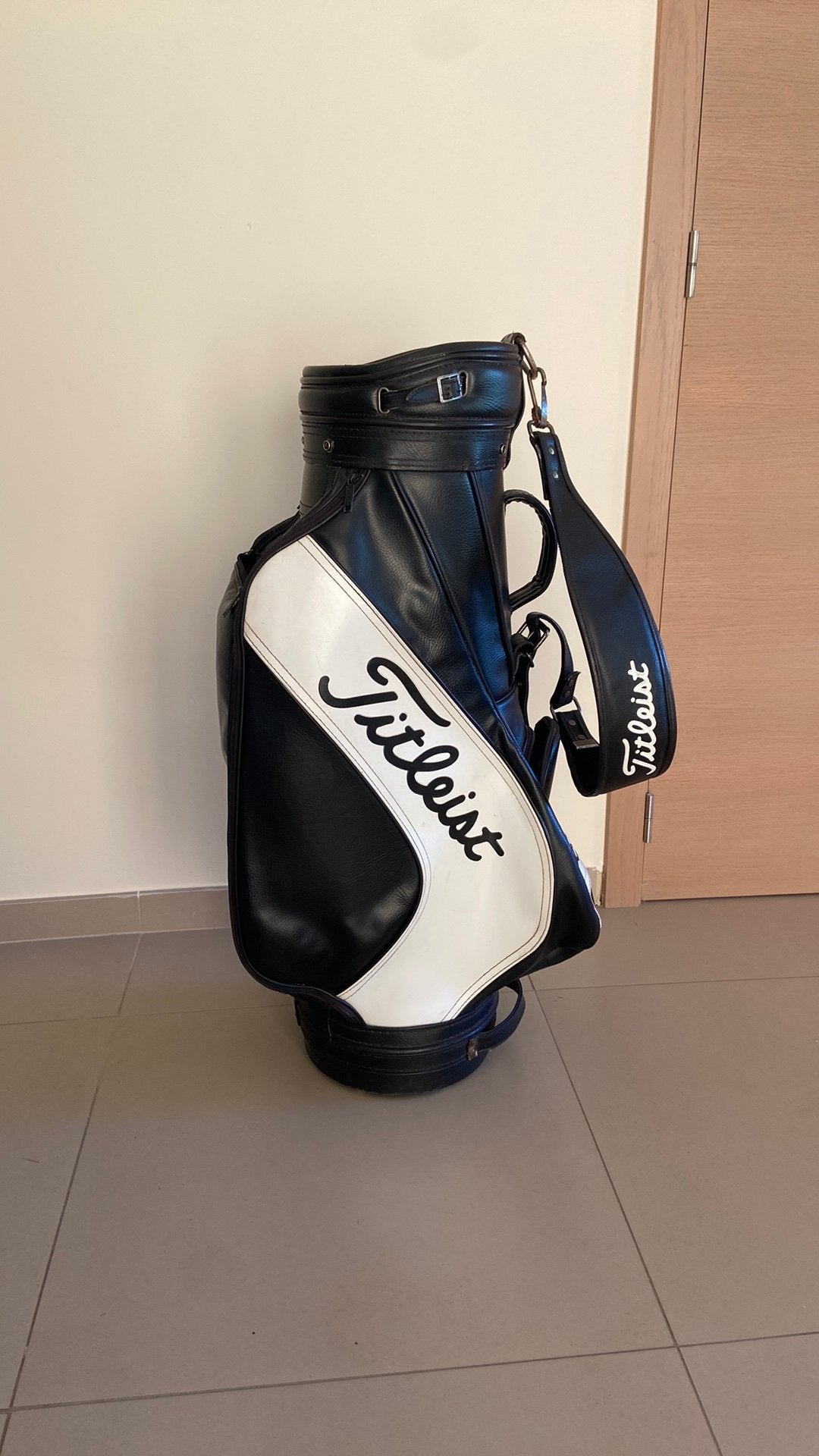 TITLEIST vintage leren golftas, Ophalen, Gebruikt, Tas, Overige merken