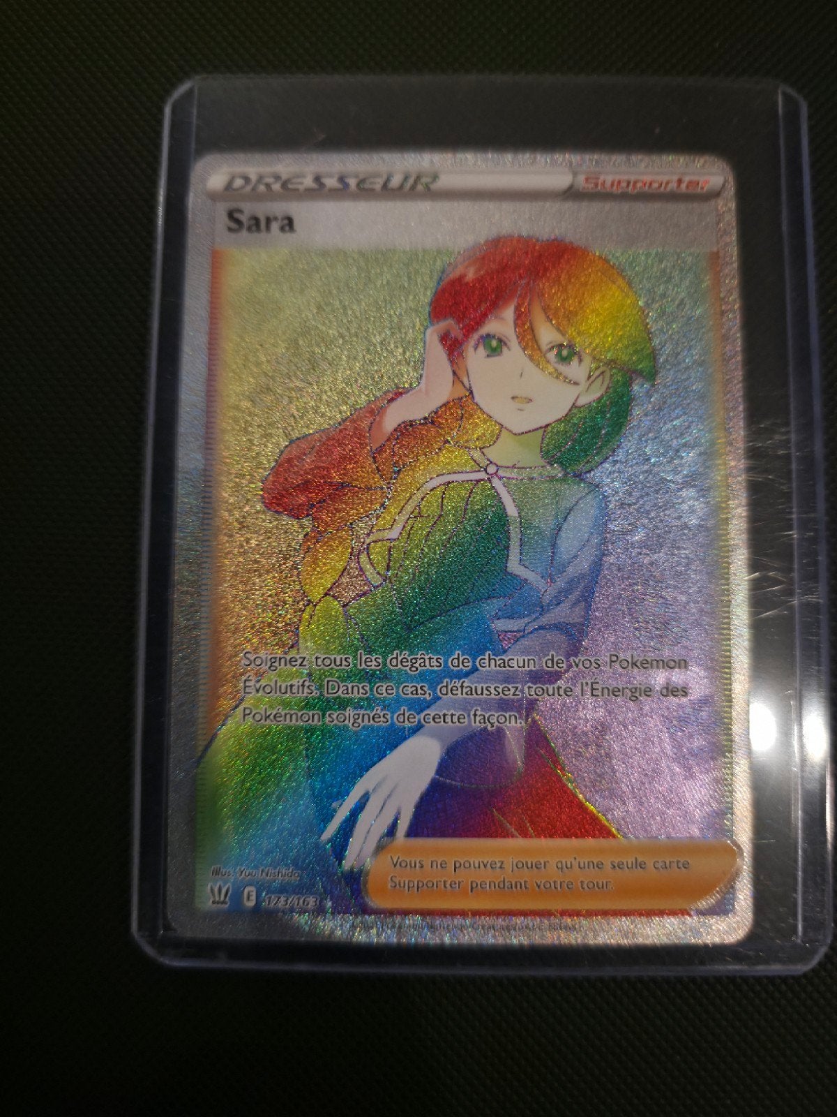 Carte Pokémon Dresseur Sara Rainbow Rare (Hyper Rare 173/163, Ophalen of Verzenden, Nieuw, Meerdere kaarten, Foil