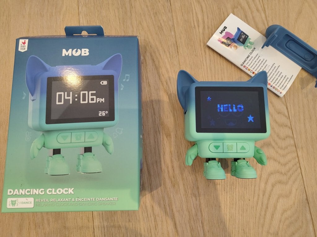 MOB Dancing Clock - kinderwekker & bluetooth speaker, Enfants & Bébés, Jouets | Autre, Enlèvement, Comme neuf, Garçon ou Fille