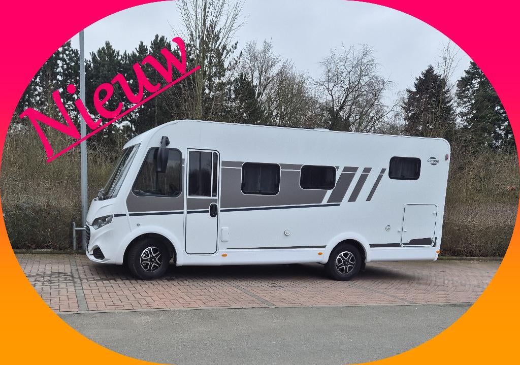 Carado(Hymer) 338 integraal PRO+, Caravans en Kamperen, Mobilhomes, Koelkast, Standaard zit, Luifel, Fiat