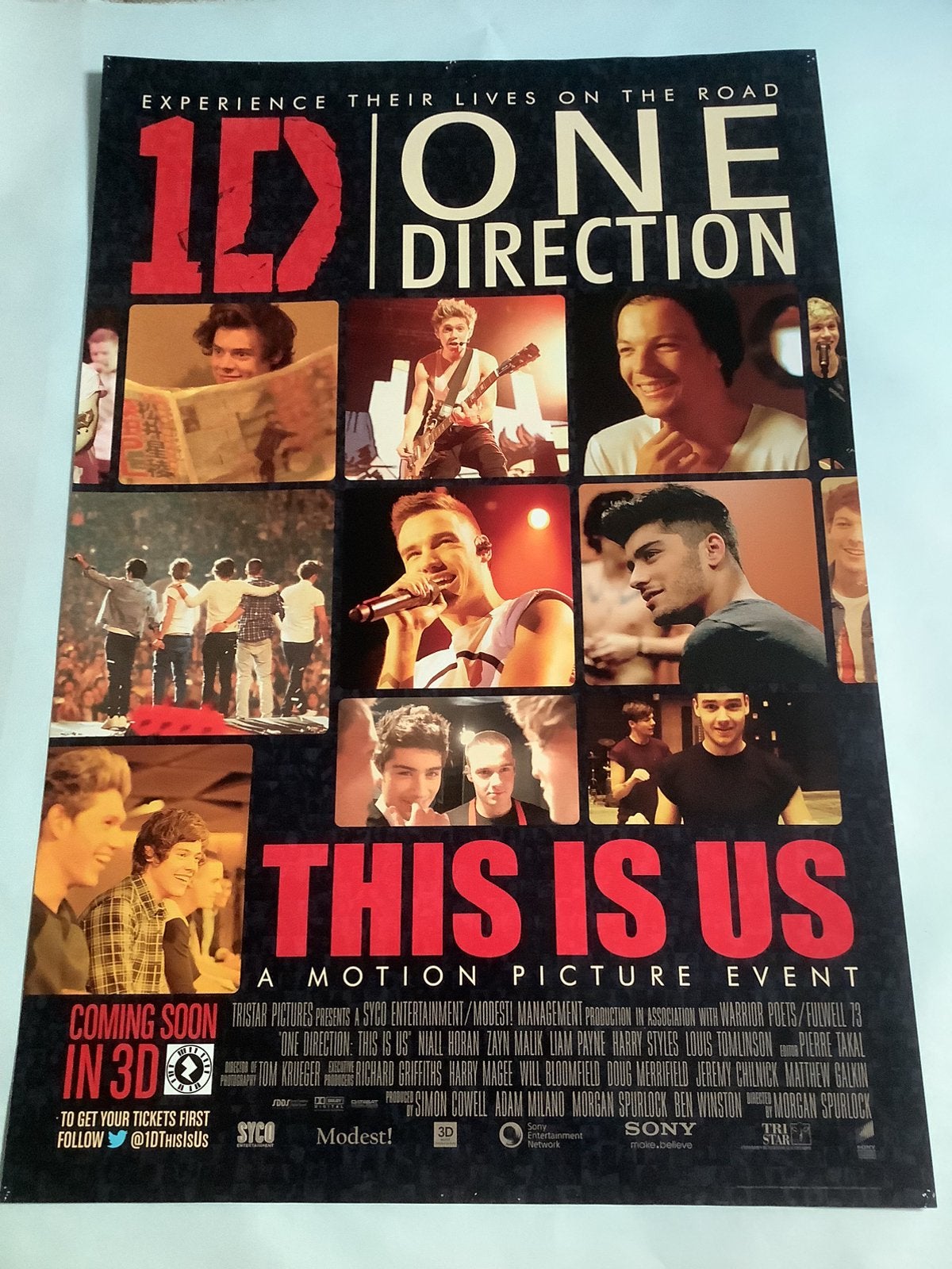 AFFICHE DE FILM ONE DIRECTION USA 68,5-101,5 cm d'occasion, Enlèvement ou Envoi, Comme neuf