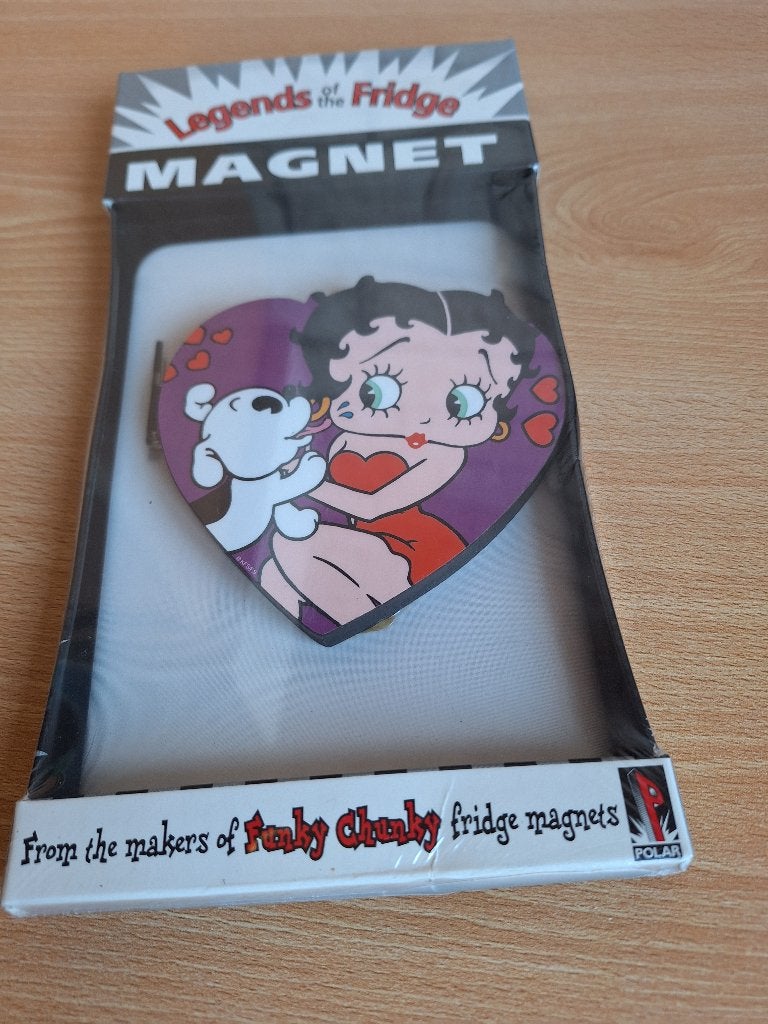 Betty Boop gesigneerde houten magneet, Ophalen of Verzenden, Nieuw, Mens