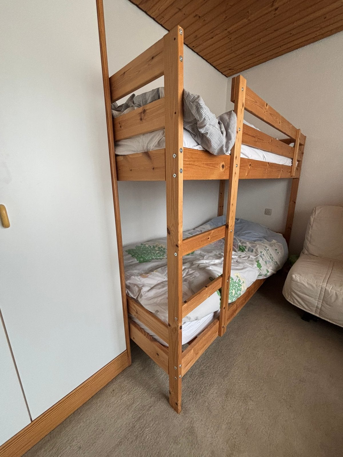 Stapelbed, Maison & Meubles, Chambre à coucher | Lits superposés & Lits mezzanines, 90 cm, Une personne, Enlèvement, 200 cm