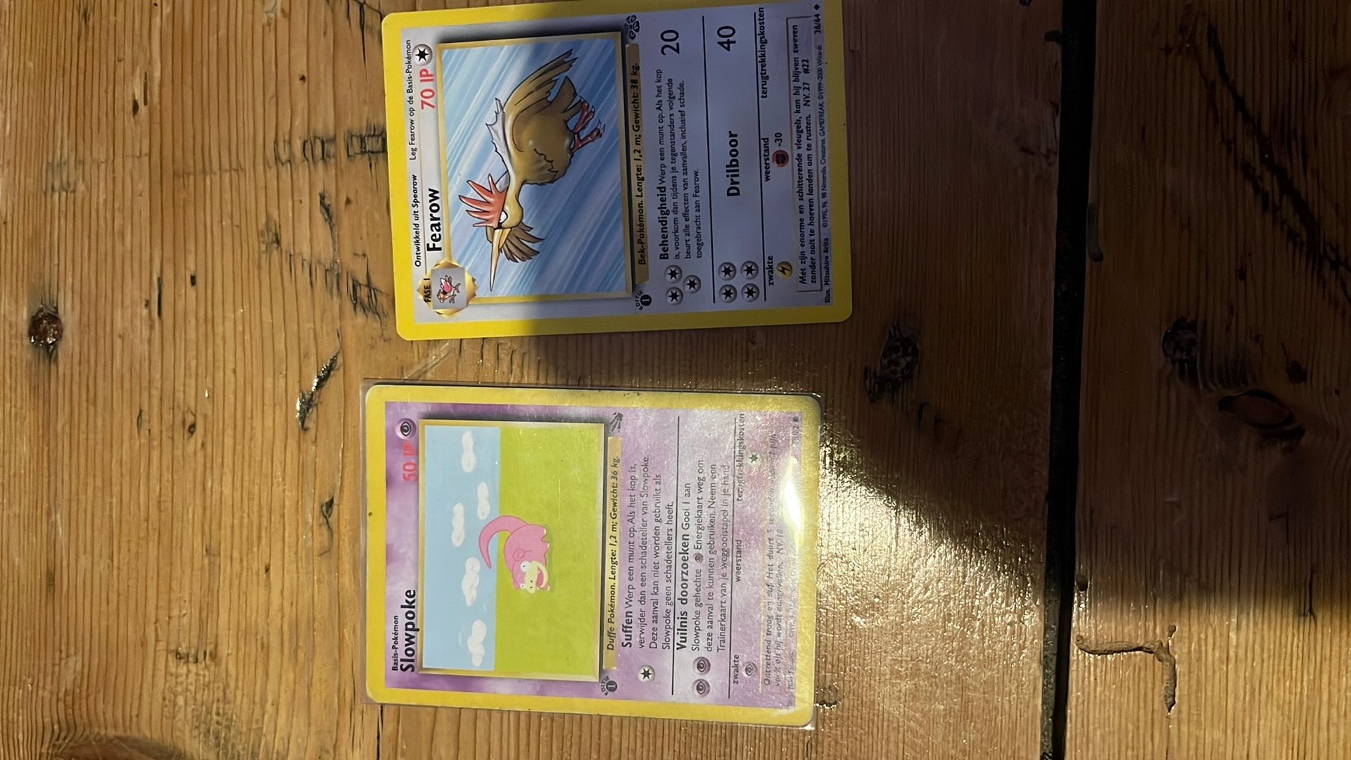 Slowpoke en fearow, Ophalen, Zo goed als nieuw, Meerdere kaarten