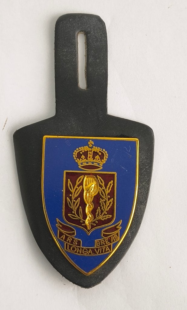 ABL borsthanger breloque Koninklijke school medische dienst, Verzamelen, Verzenden, Landmacht, Embleem of Badge