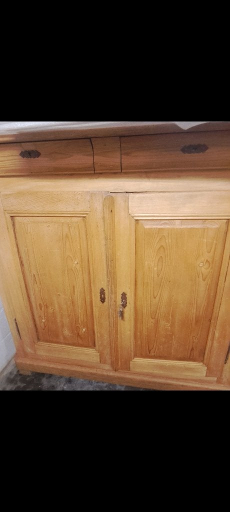 Oude grenen kast., Antiek en Kunst, Ophalen