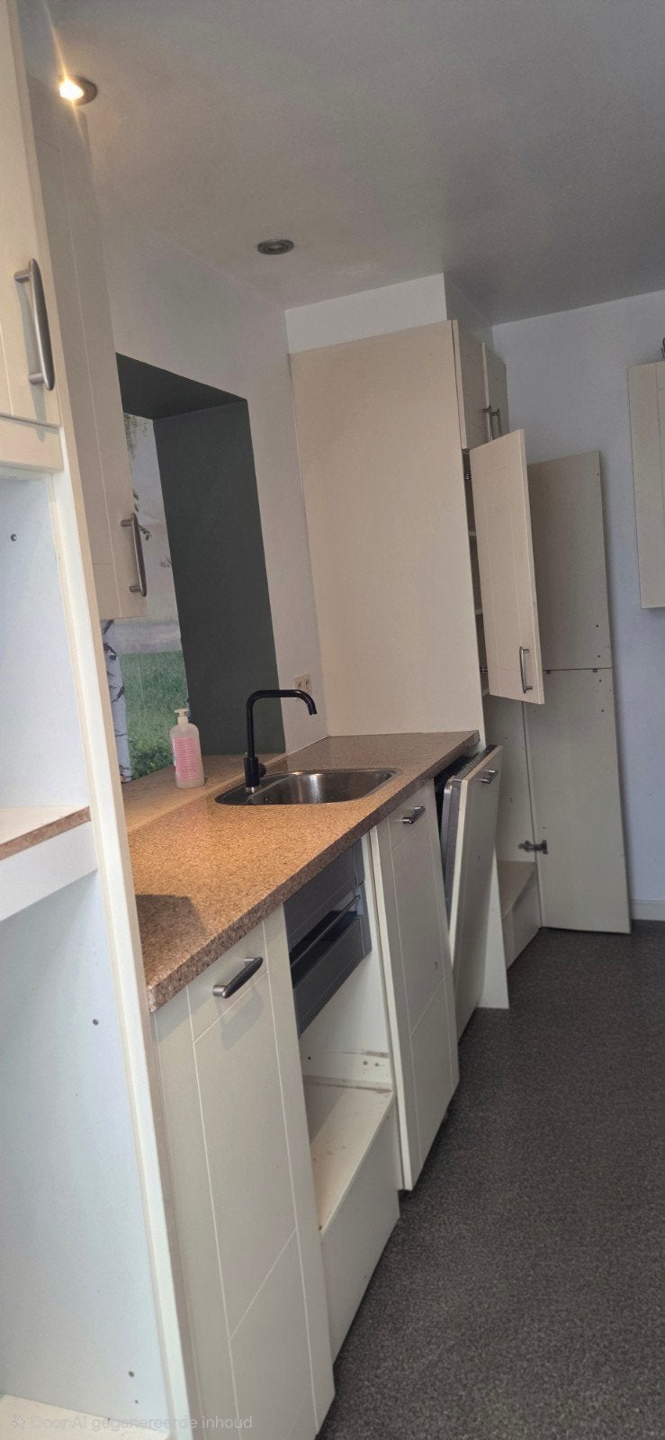 Rechte keuken met granieten werkblad, Huis en Inrichting, Keuken | Complete keukens, Ophalen, Gebruikt