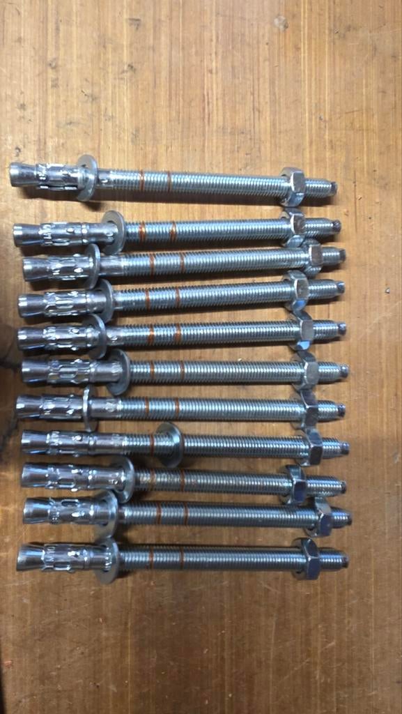 Wigankers verzinkt m10 150mm .11stuks, Ophalen of Verzenden