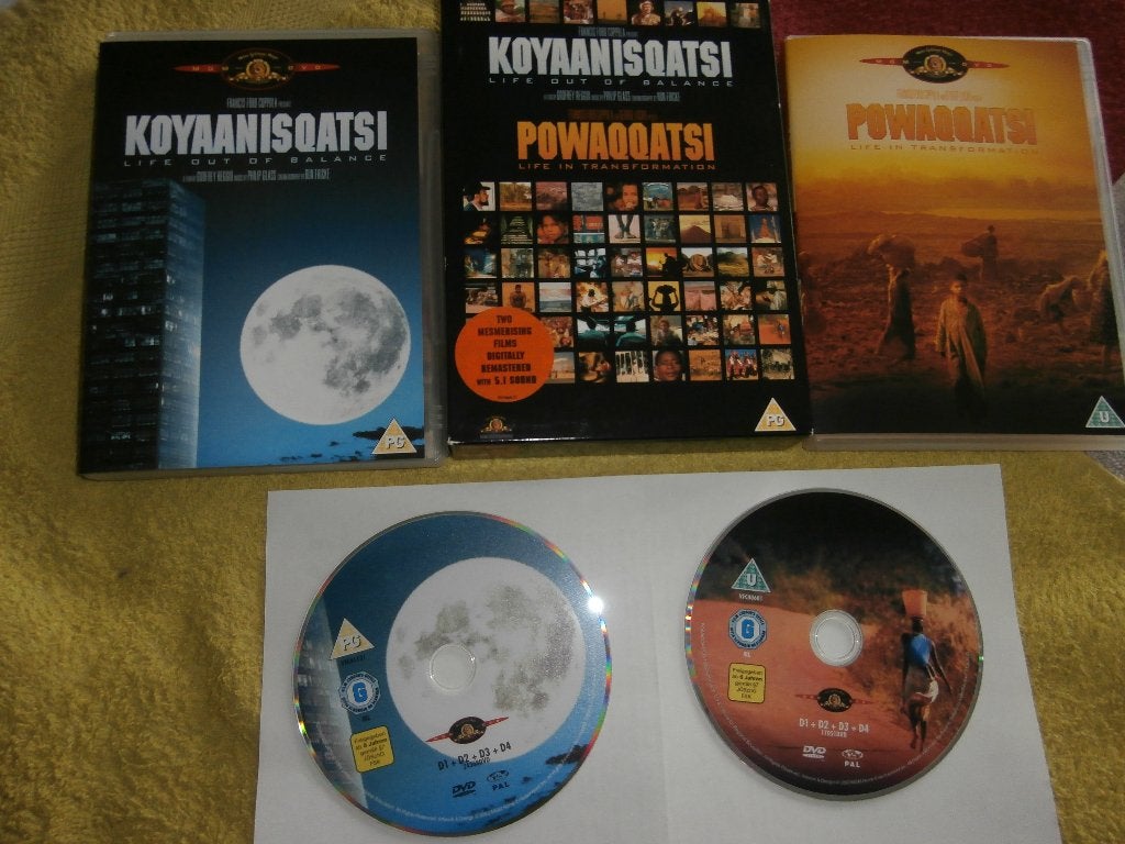 2-DVD - Koyaanisqatsi + Powaqoatsi - Muziek Philip Glass., Cd's en Dvd's, Engels, Spaans, Documentaire, Ophalen of Verzenden