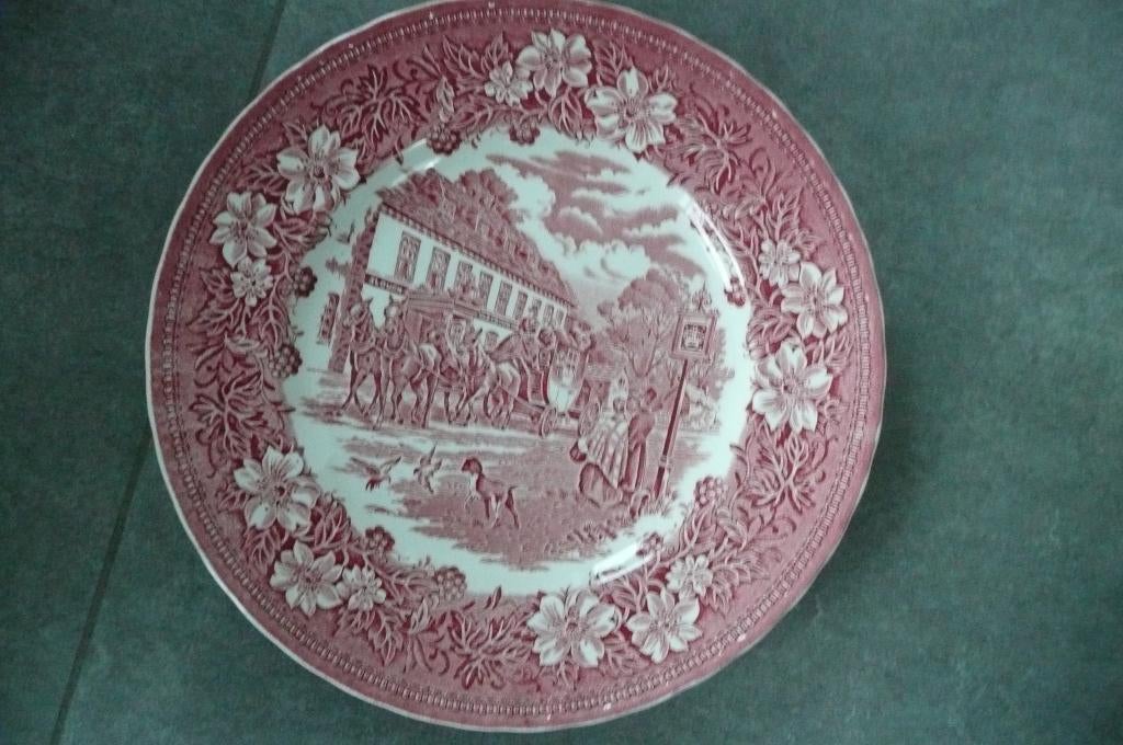 Groot sierbord rood Royal Tudor ware (MD53) GERESERVEERD, Antiek en Kunst, Ophalen of Verzenden