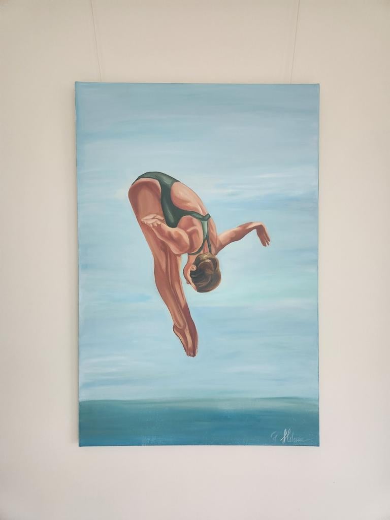 Helena Romano – "In volo No. 3" (2023) – Origineel olieverfs, Maison & Meubles, Enlèvement, Peinture