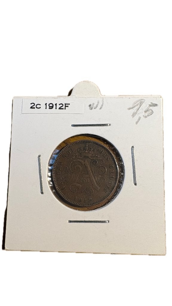 ALBERT I : 2 CENTIMES 1912F (7), Enlèvement ou Envoi