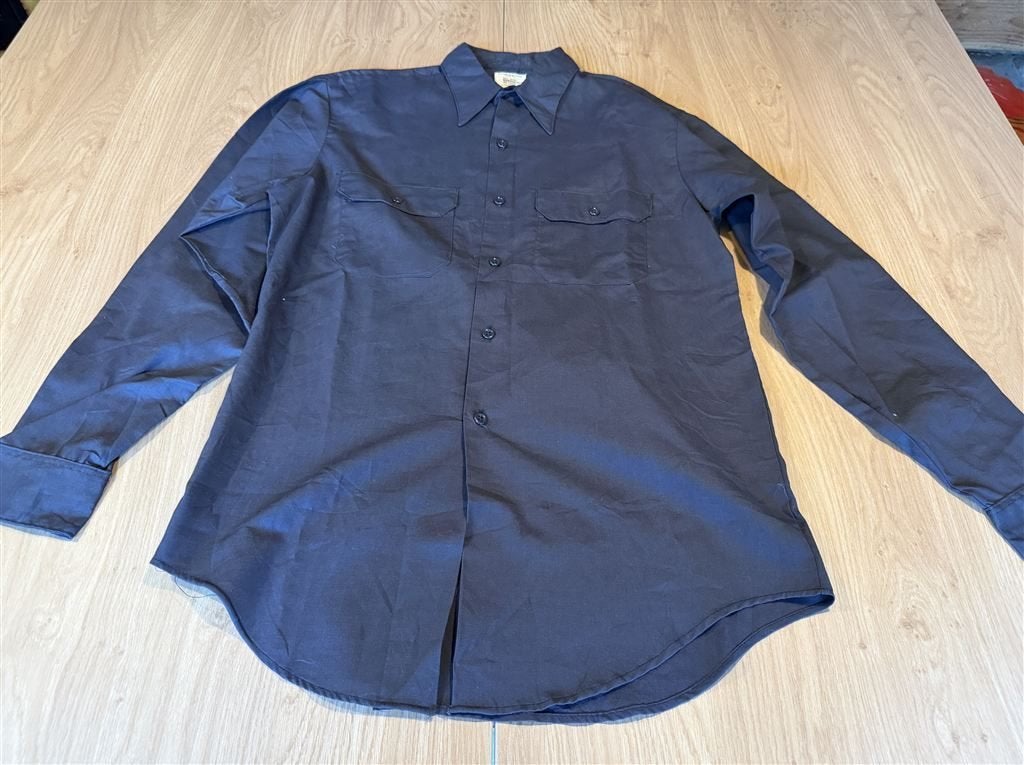 JCPenney Big Mac Werkshirt Grijs Lange Mouw Maat M, Kleding | Heren, Overhemden, Ophalen of Verzenden, Zo goed als nieuw, Grijs