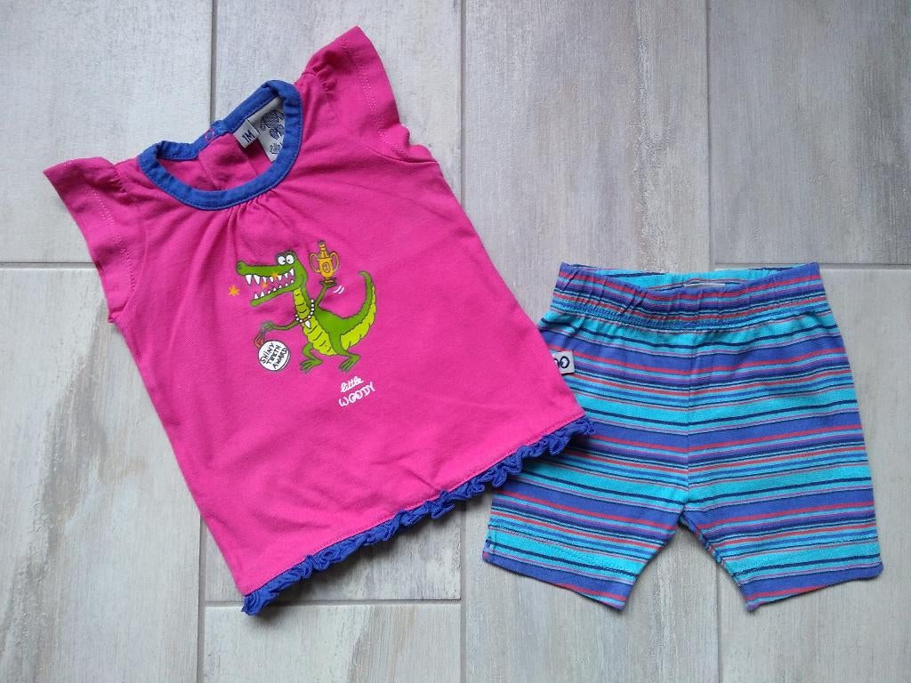 ✿ M56 - Woody pyjama thema krokodil, Enfants & Bébés, Vêtements de bébé | Taille 56, Comme neuf, Fille, Vêtements de nuit ou Sous-vêtements