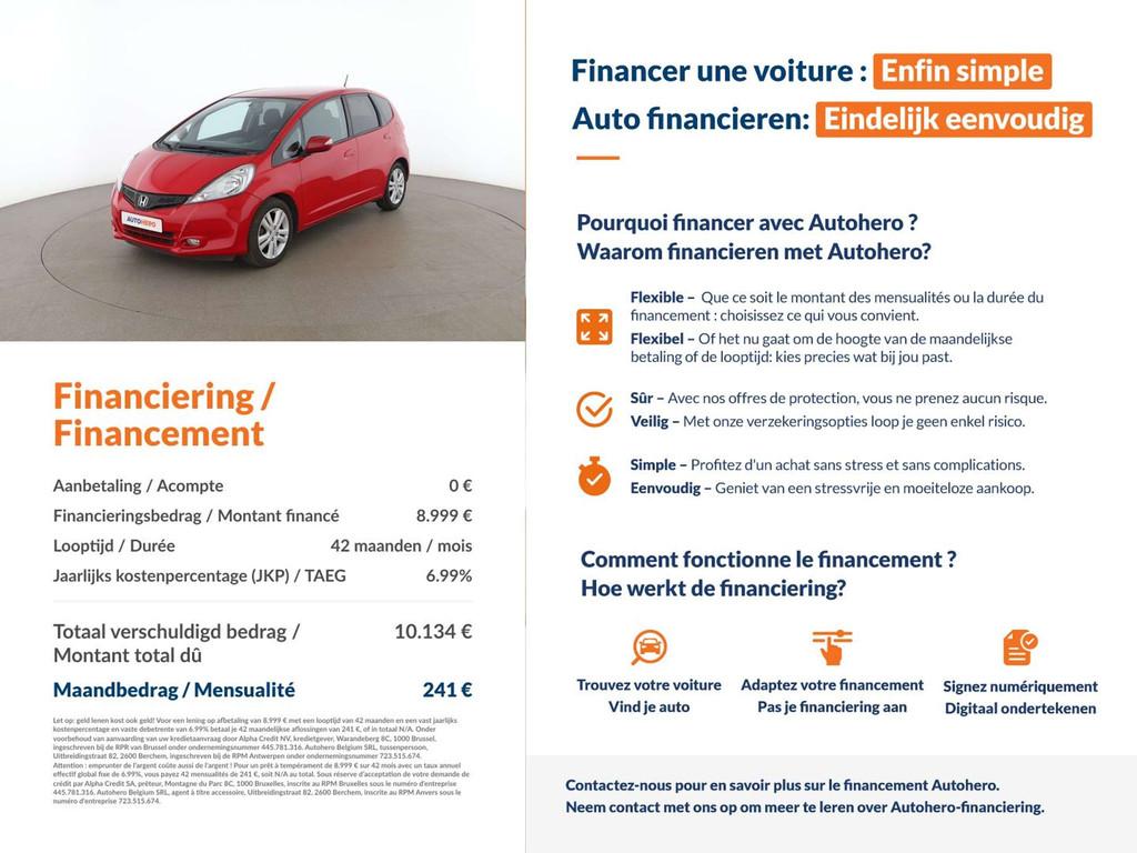 Honda Jazz 1.4 Comfort Plus (année de construction 2015), Autos, Honda, Rouge, Euro 5, Achat, 129 g/km
