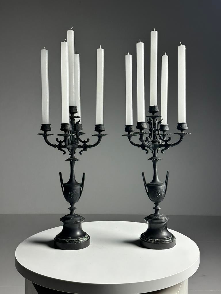 Antique Pair of Late 19th – Early 20th Century Candelabras, Antiek en Kunst, Ophalen