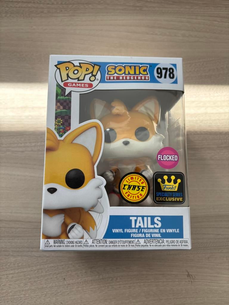 Funko Pop! Tails Flocked #978 Chase – Sonic The Hedgehog, Collections, Jouets miniatures, Comme neuf, Enlèvement ou Envoi