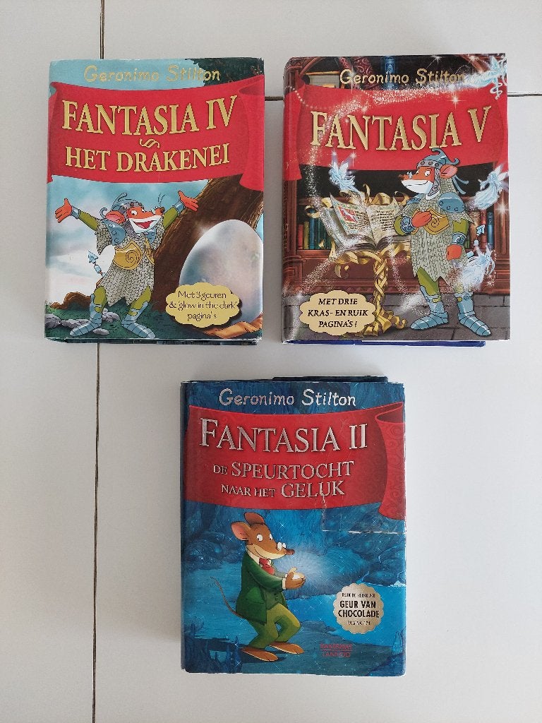 3 boeken Geronimo Stilton Fantasia, Boeken, Ophalen of Verzenden, Gelezen, Fictie