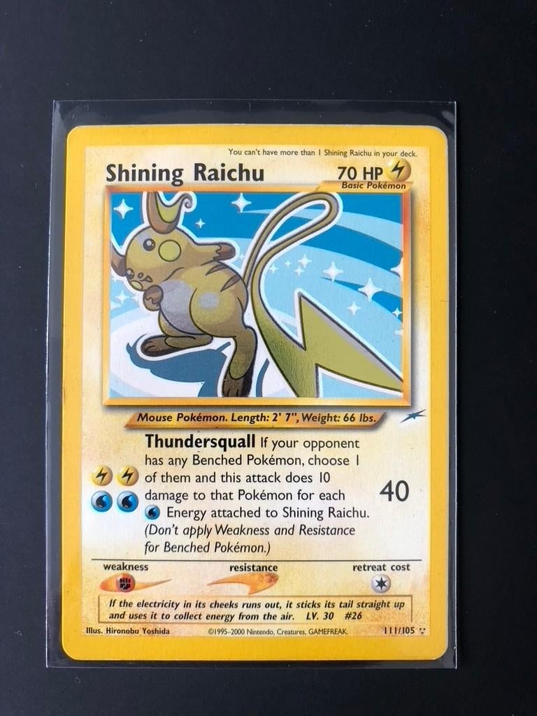 Shining raichu neo destiny, Hobby en Vrije tijd, Verzamelkaartspellen | Pokémon, Ophalen of Verzenden, Nieuw, Losse kaart
