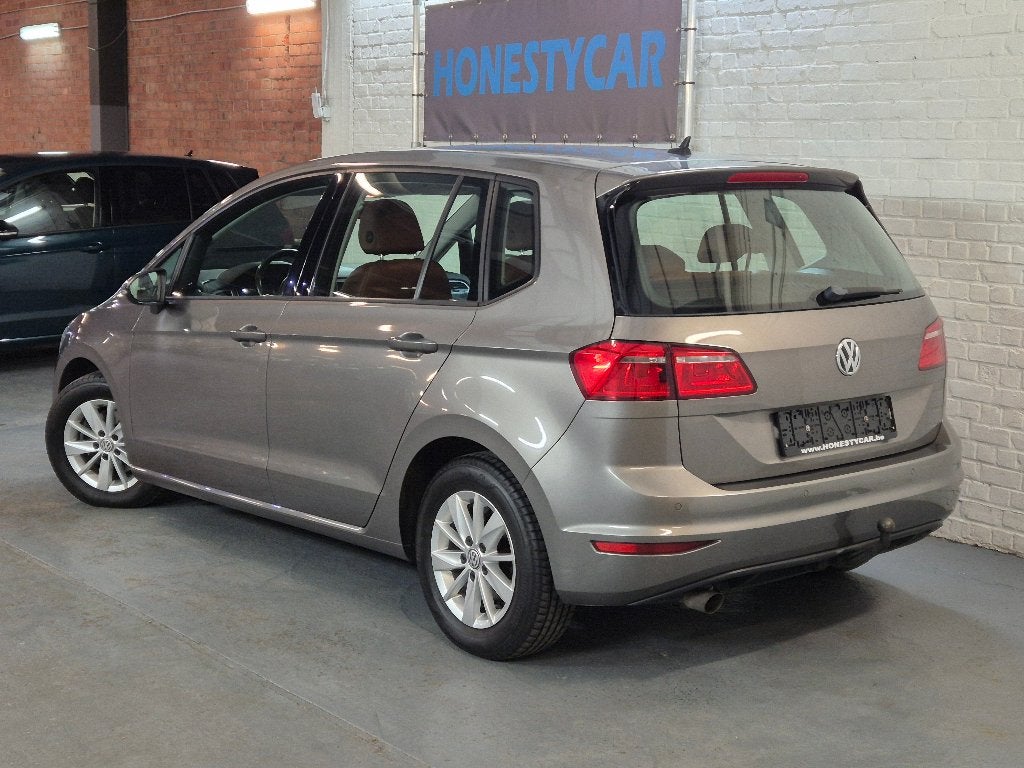 VW Golf 7 Sportsvan 1.2TSi DSG Highline- Leder- 1eig.- Top, Auto's, Automaat, Monovolume, Euro 6, 5 deurs