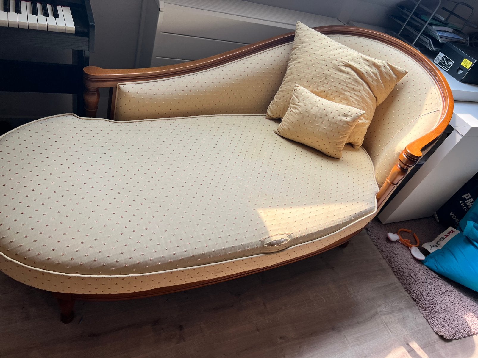 Klassieke chaise longue / méridienne, Huis en Inrichting, Ophalen, Gebruikt, Hout