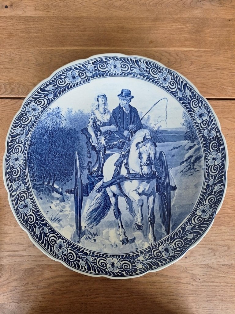 3 decoratieve borden ‘Delfts’, Antiek en Kunst, Ophalen