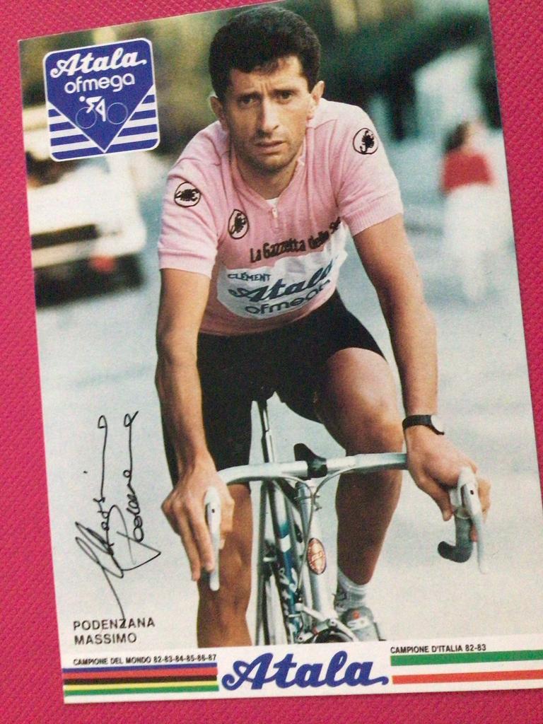 wielerkaart 1988 giro team atala  massimo podenzana signe, Envoi, Comme neuf