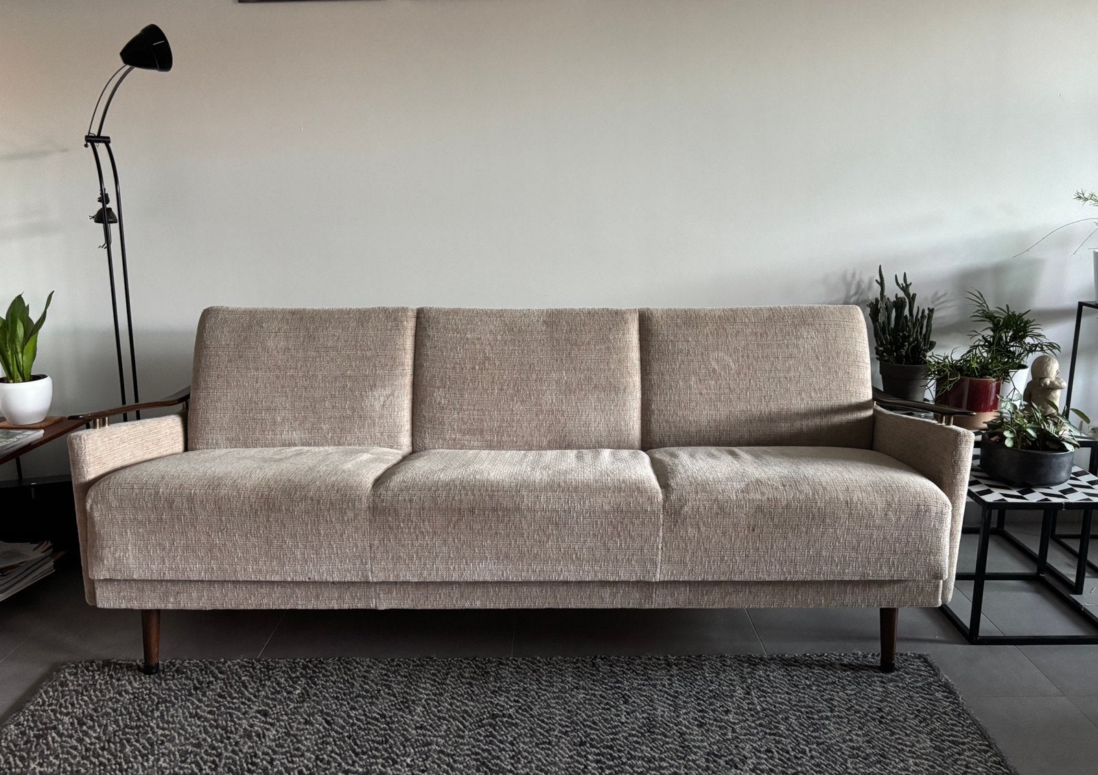 Retro zetel/sofa en fauteuils, Huis en Inrichting, Ophalen, Gebruikt, Driepersoons, 75 tot 100 cm