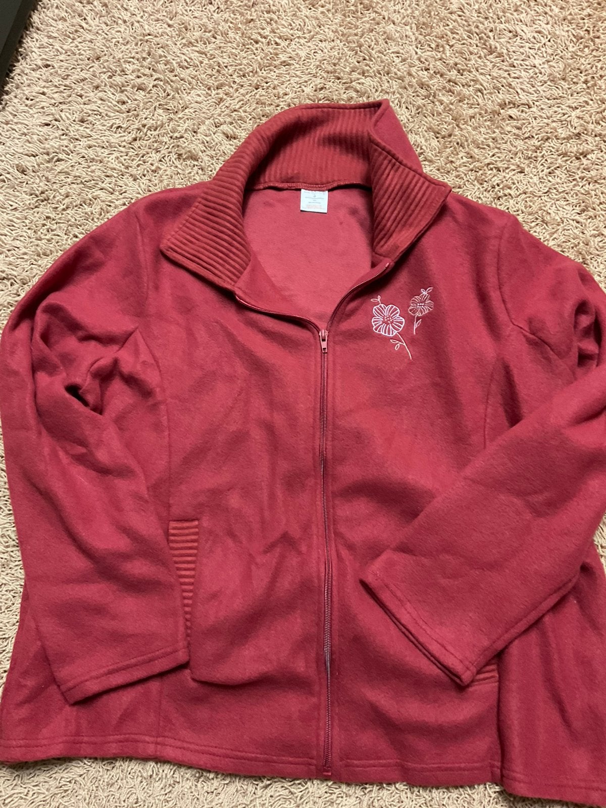 Pull zippé bordeaux, Damart, Enlèvement ou Envoi, Neuf, Taille 38/40 (M)