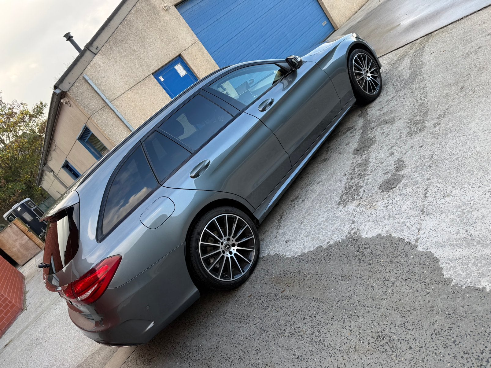 Mercedes Benz c180d - AMG line, Auto's, Zwart, Diesel, 5 deurs, Particulier