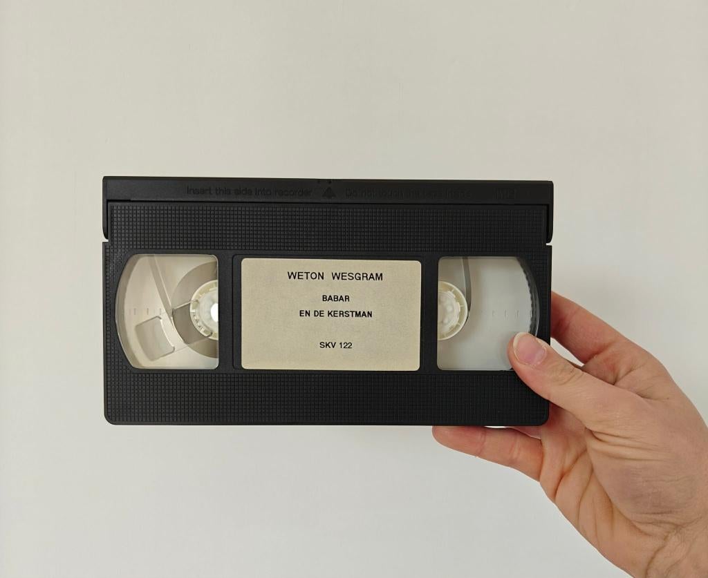 VHS - Babar en de kerstman - Weton Wesgram - Vintage - €2, Cd's en Dvd's, VHS | Film, Alle leeftijden, Ophalen, Gebruikt, Overige genres