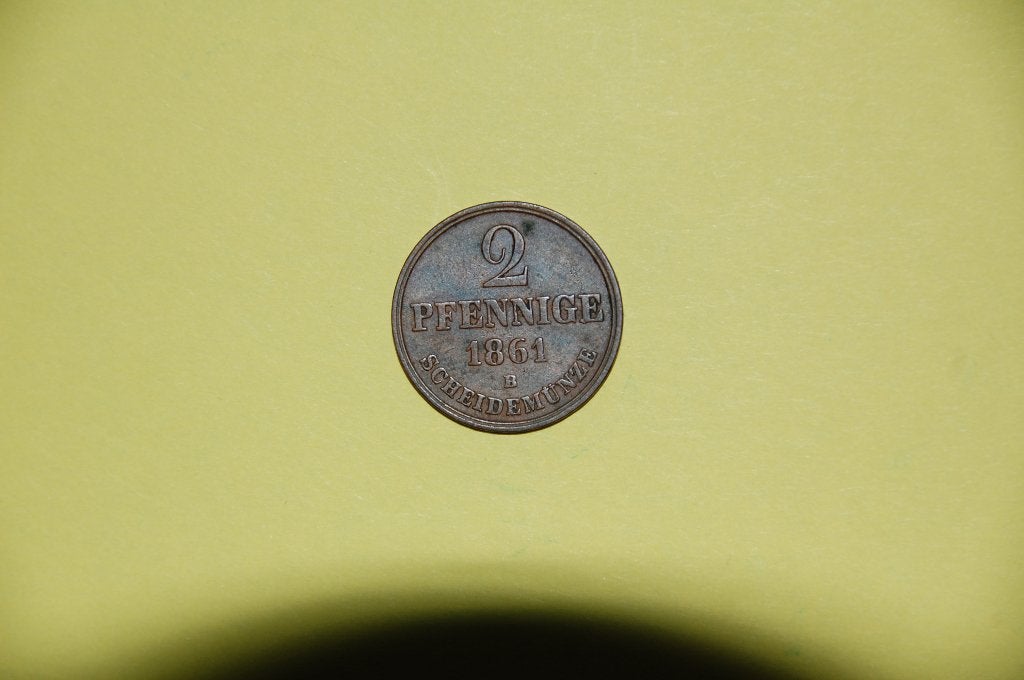 HANOVRE : 2 Pfennige 1861 B, Enlèvement ou Envoi, Allemagne, Monnaie en vrac