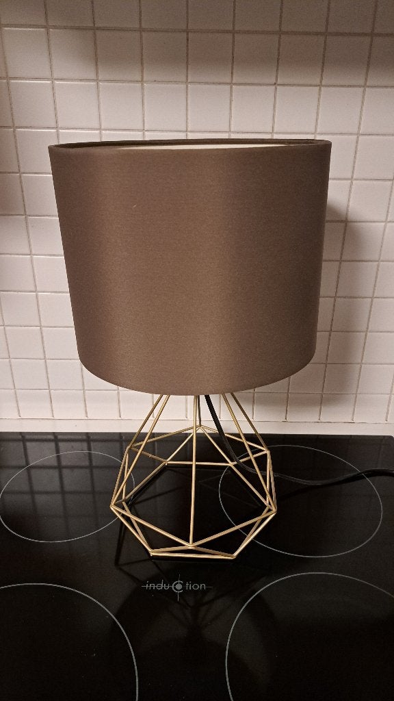 Bruine tafellamp, Bruin, Ophalen, Zo goed als nieuw, Sfeerlamp