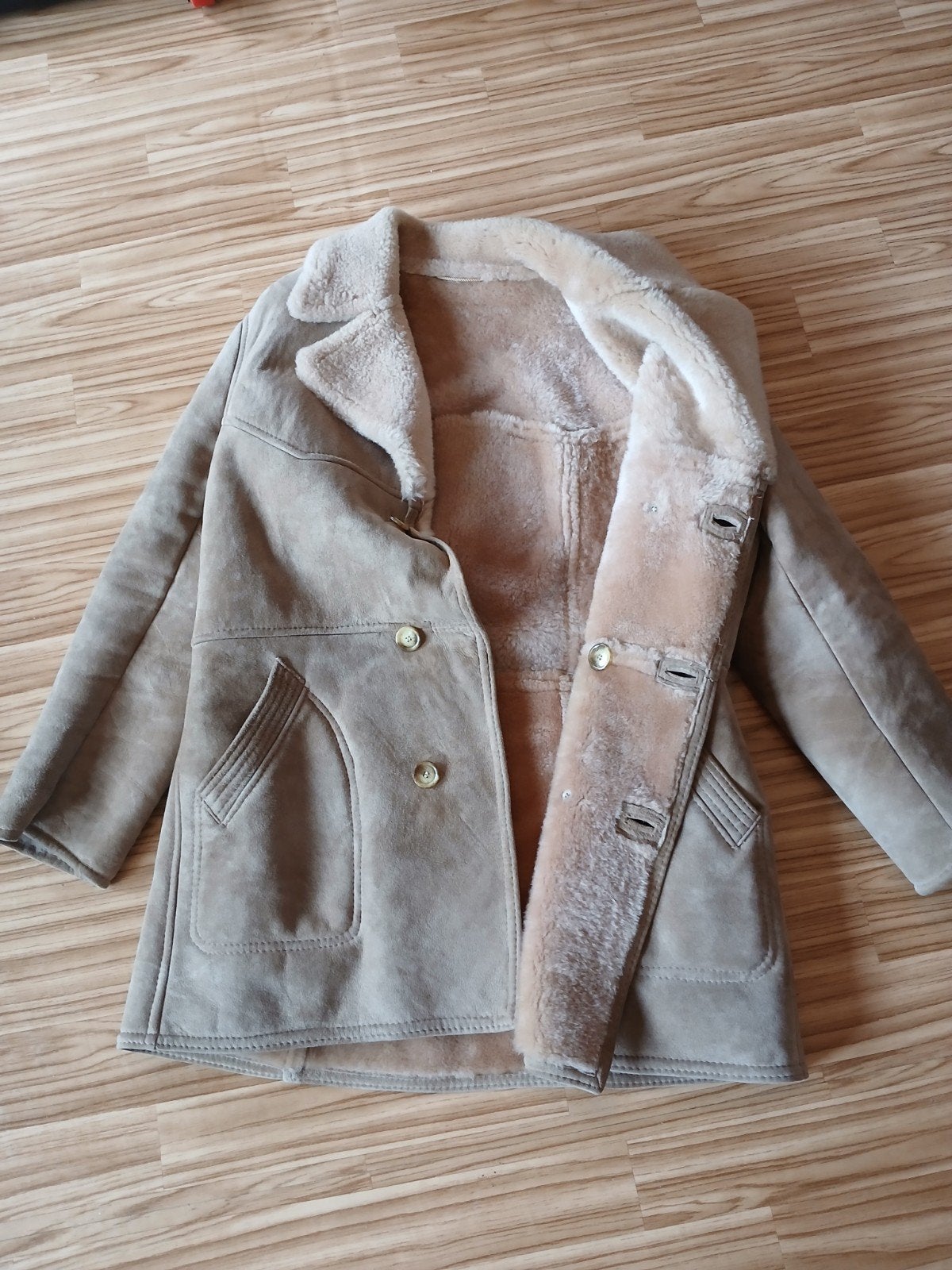 Heerlijke winterjas, Ophalen, Maat 52/54 (L), Beige, Zo goed als nieuw