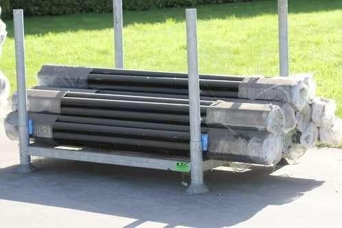 Poteaux ronds 60 mm pour clôtures de jardin noir h: 200cm, Enlèvement, Neuf, Autres types